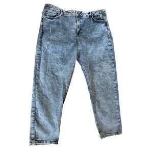 Ambela stone wash blue denim jeans straight leg